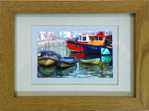 8&quot; x 6&quot; Mevagissey Colourful Boats