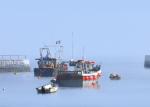 13&quot; x 11&quot; Mevagissey Fishing Boats