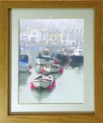 11&quot; x 9&quot; Mevagissey Crowded Boats